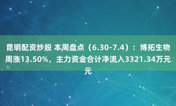 昆明配资炒股 本周盘点（6.30-7.4）：博拓生物周涨13.50%，主力资金合计净流入3321.34万元