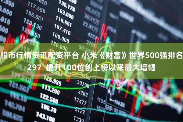 股市行情资讯配资平台 小米《财富》世界500强排名297  提升100位创上榜以来最大增幅